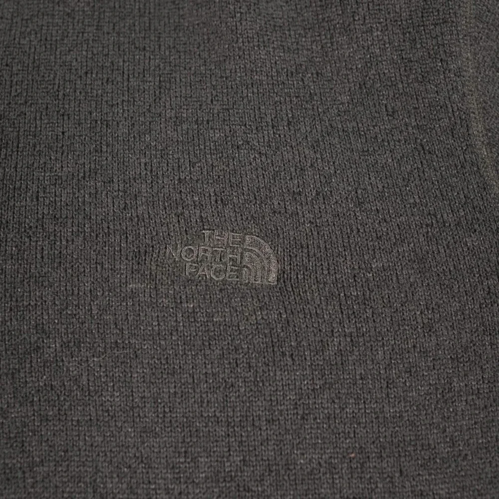 VTG The North Face Fleece Pullover Mens L Black Quarter‎ Zip Gorpcore Tonal Logo